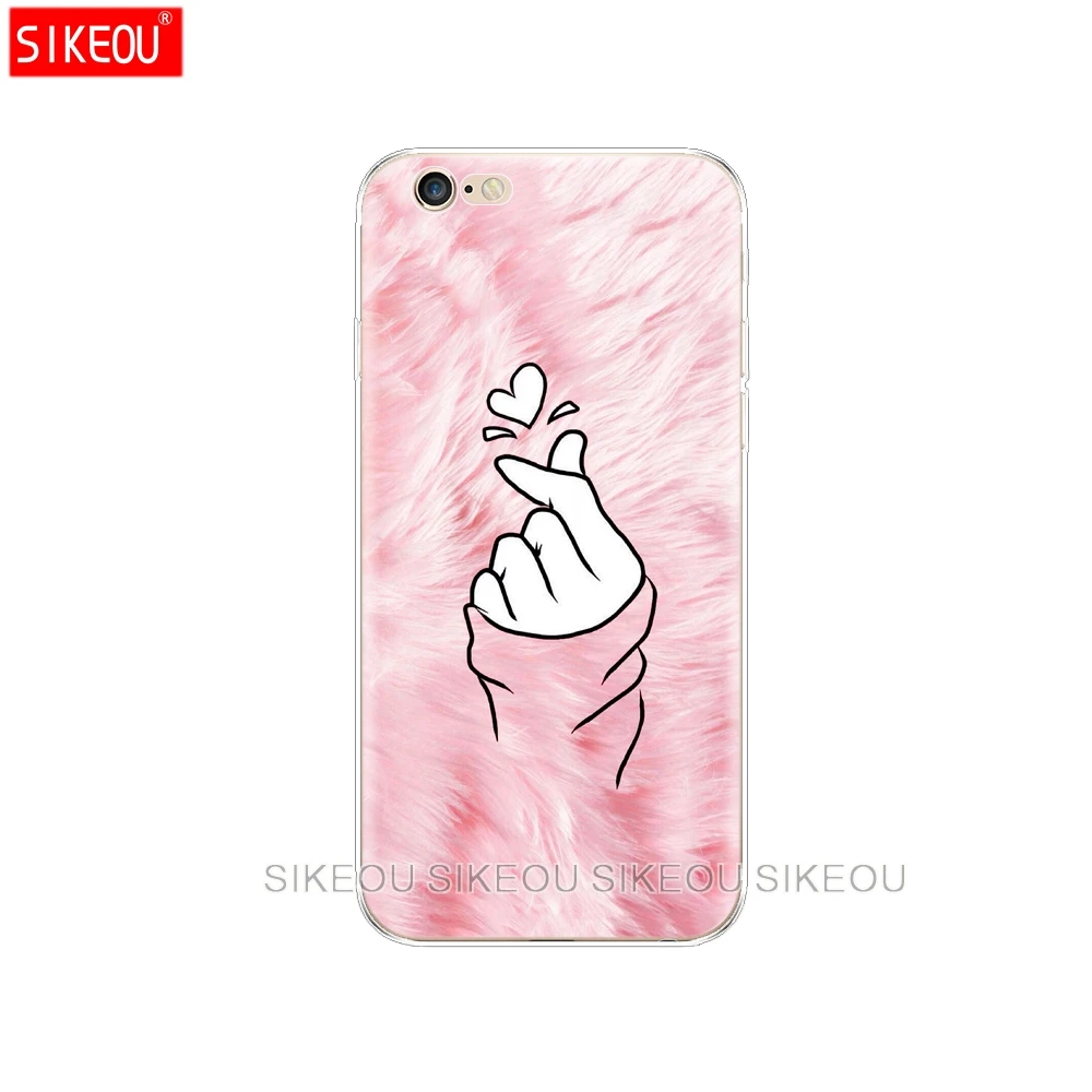 Силиконовый чехол для телефона Iphone 6X8 7 6s 5 5s SE Plus 10 XR XS Max черно белый с рисунком в