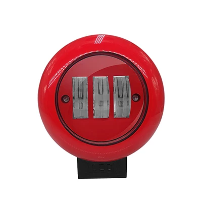 1pcs-red-round Huiermeimi Автомобильная Рабочая лампа led 12 v 50 w мотоциклетные фары 6500 K 4000lm Автомобильная фара вспомогательное Вождение туман лампы прожекторы - Цвет: 1pcs-red-round
