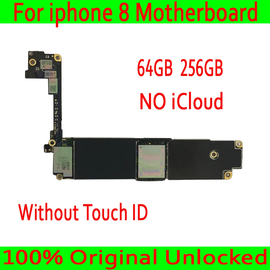 Разблокированная материнская плата для iphone 8 64 ГБ 256 100% оригинал с/без Touch ID
