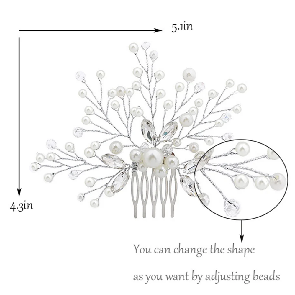 

Trendy Hair Clip Vintage Wedding Bridal Pearl Flower Crystal Hair Pin Bridesmaid Clip Comb Bride Hair Jewelry Accessories