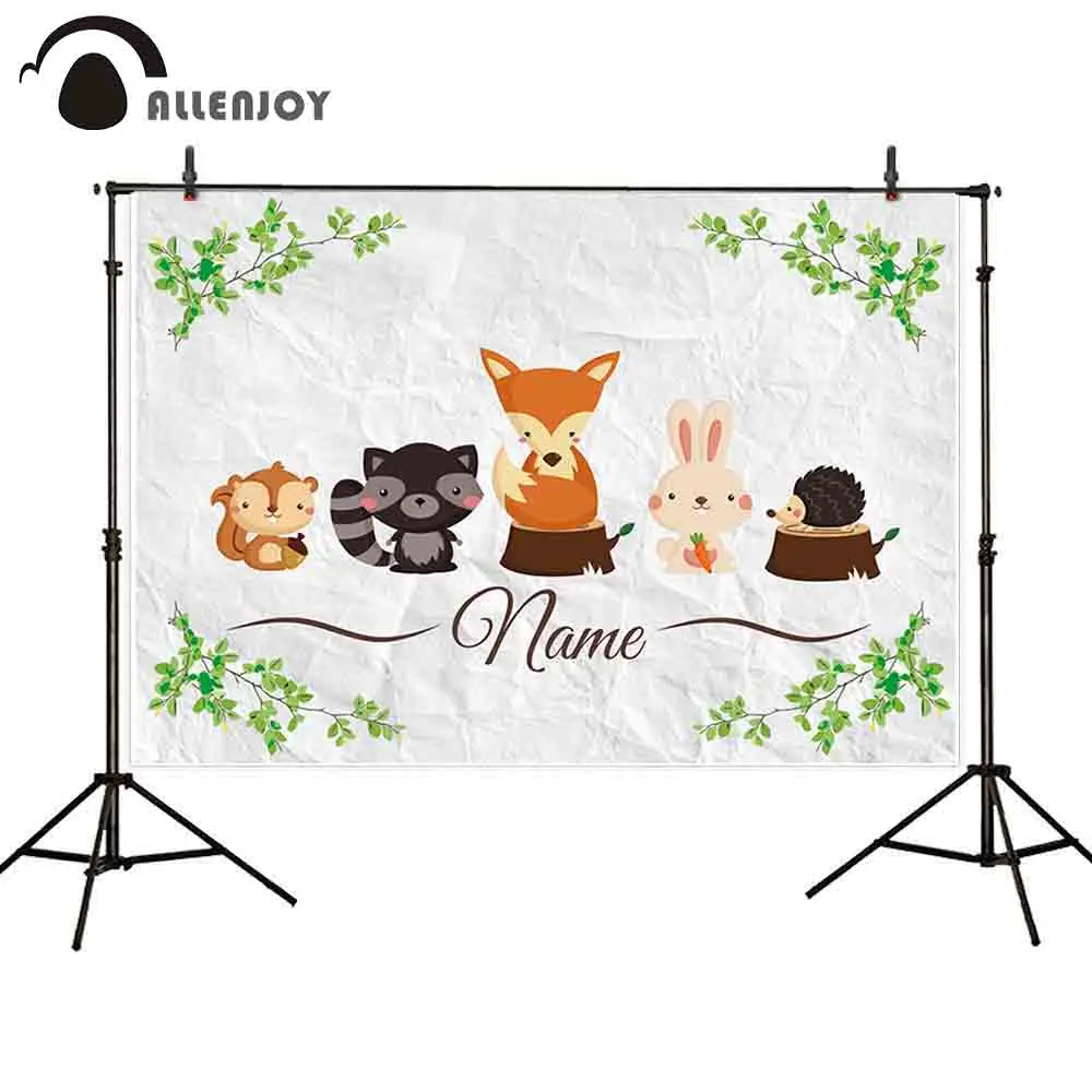 Allenjoy фон для фотосъемки лесной вечеринки с изображением животных из
