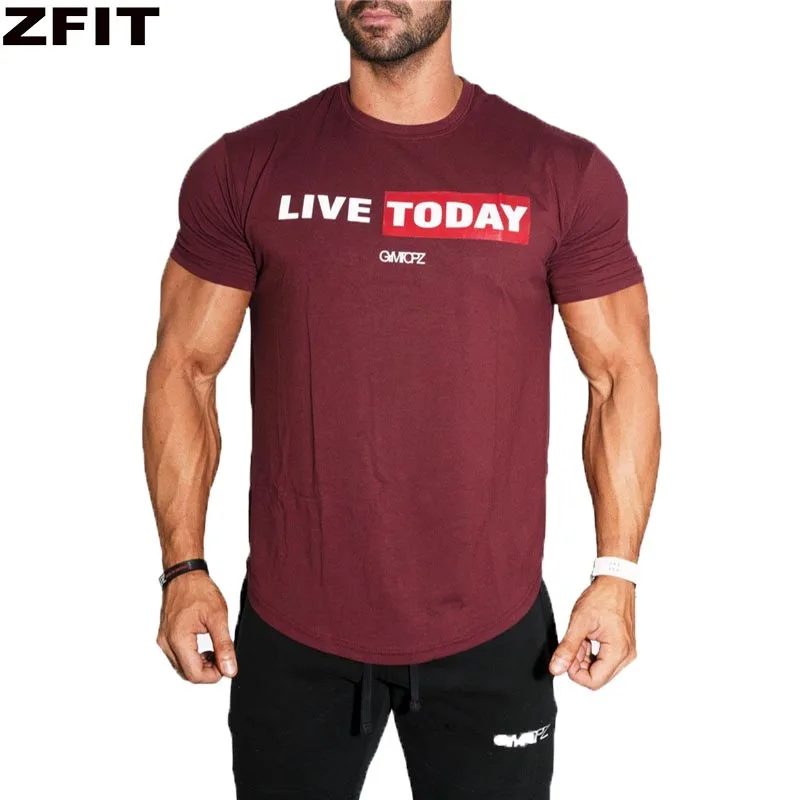 ZFIT Спортивная мужская футболка для бега фитнеса тонкая высокая эластичность