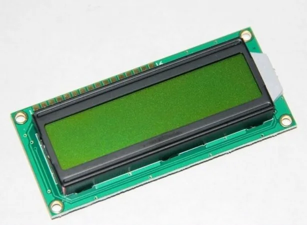

Free Shipping high quality 5pcs/lot 1602A yellow green LCD screen Black Character 5V with backlight