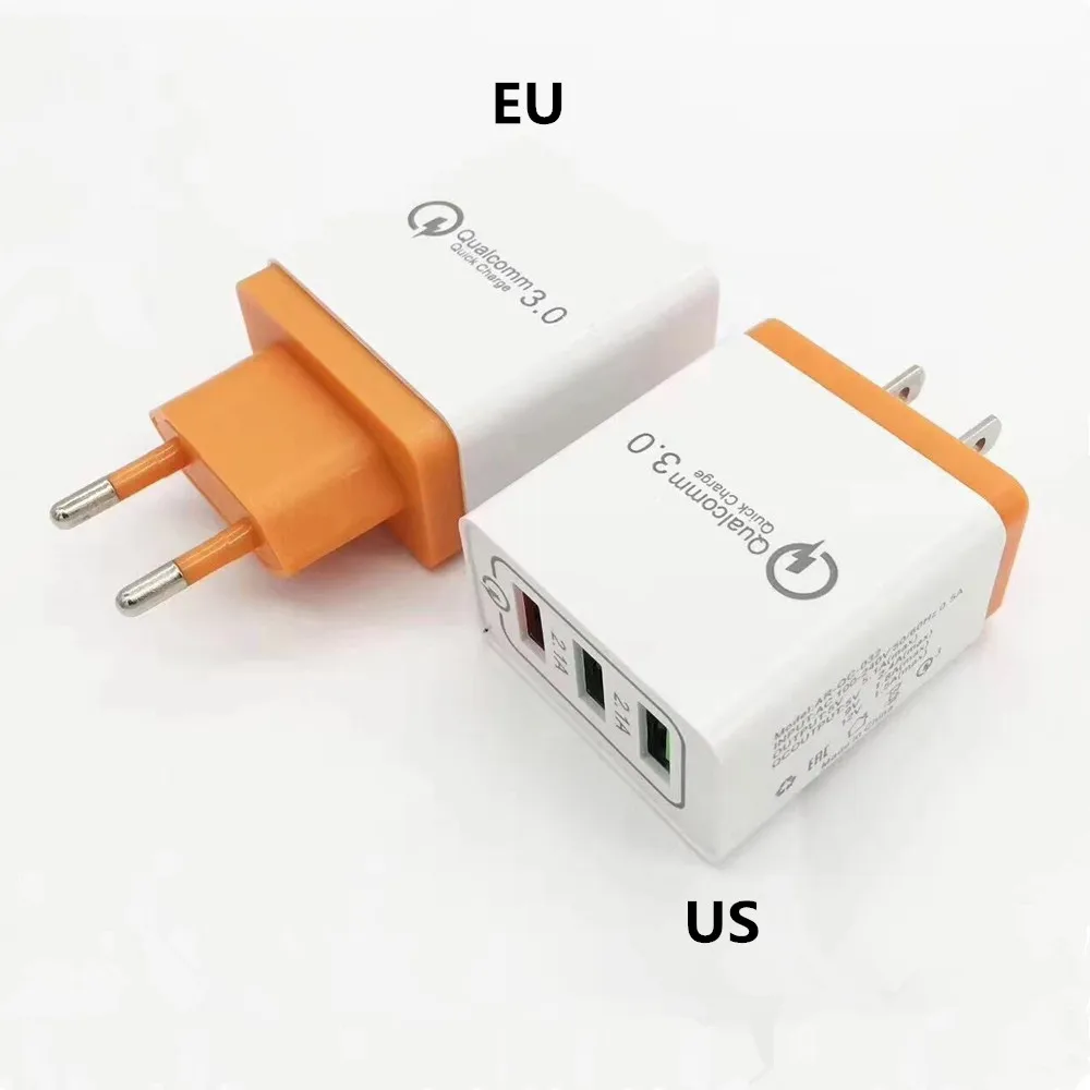Универсальное быстрое зарядное устройство USB 18 Вт 3 0 5 В А для Iphone X 8 вилка ЕС и США