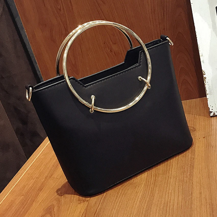 Hot New 2018 Korean Fashion Handbags Ironhand Ring Handbag Shoulder Diagonal Package Embroidery Small 40D | Багаж и сумки