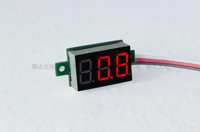 

1pc 0.36'' LCD DC 0-100V Red LED Panel Meter Digital Voltmeter with Three-wire Electrical Instruments Voltage Meters 0V-100V
