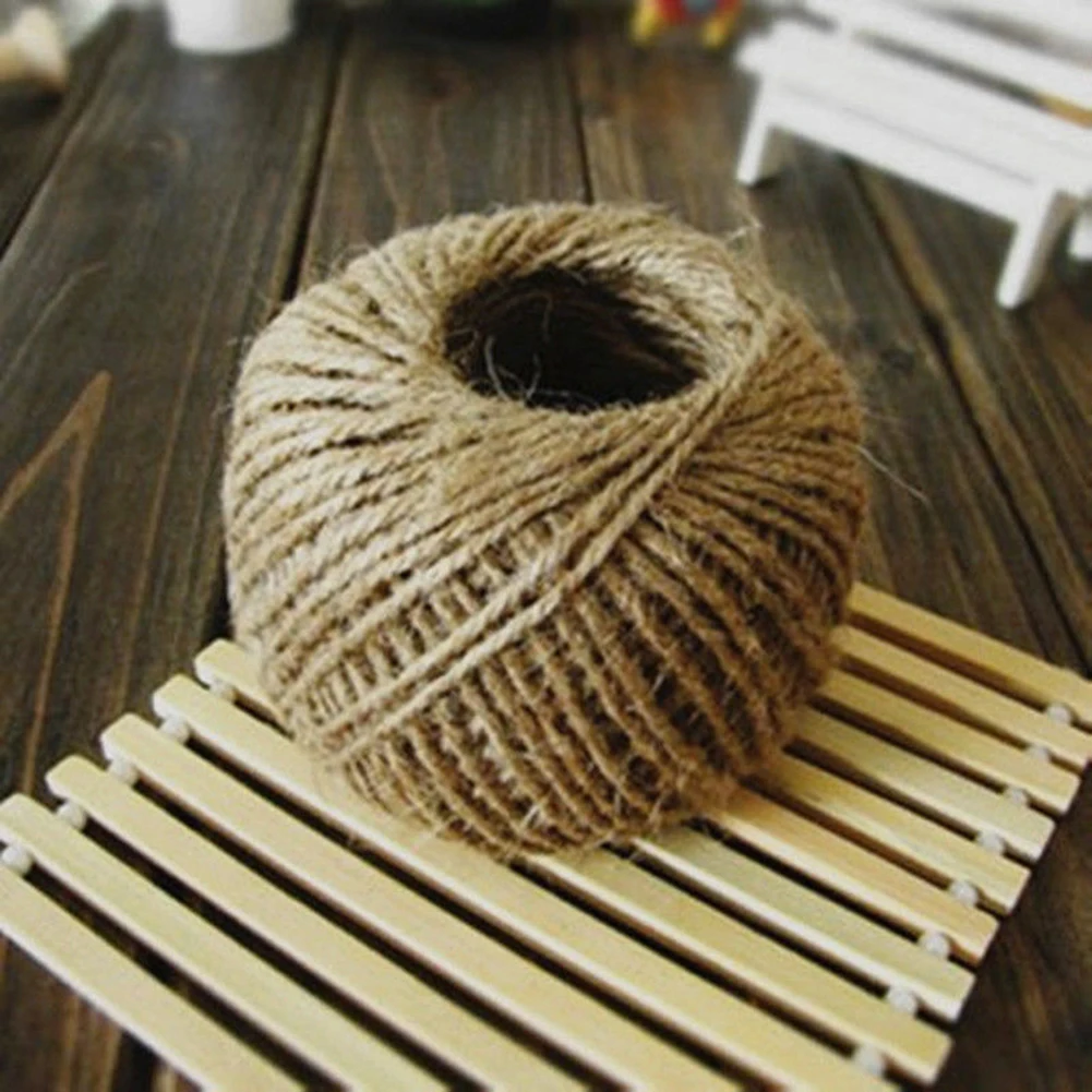 HOT SALE! Jute Hessian String Roll Heavy Twine Twisted Rope String Events Party Supplies Arts,Crafts& Sewing Home Supplies