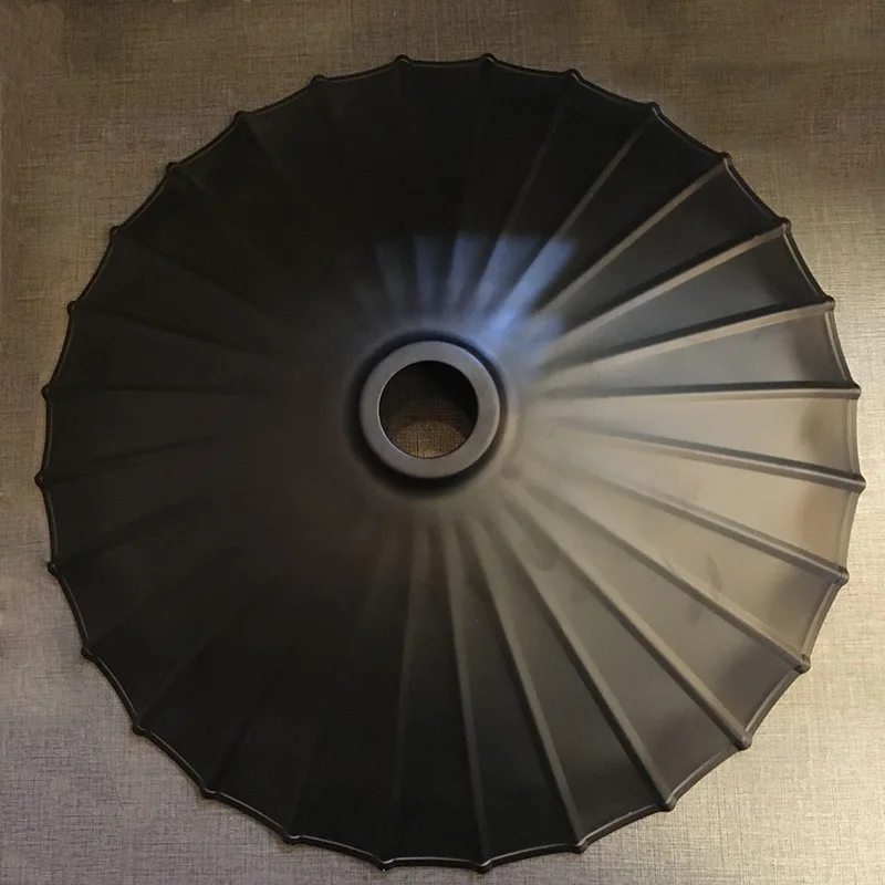 Винтажный абажур для лампы накаливания D250mm * H55mm E27 черный Эдисона с отделкой