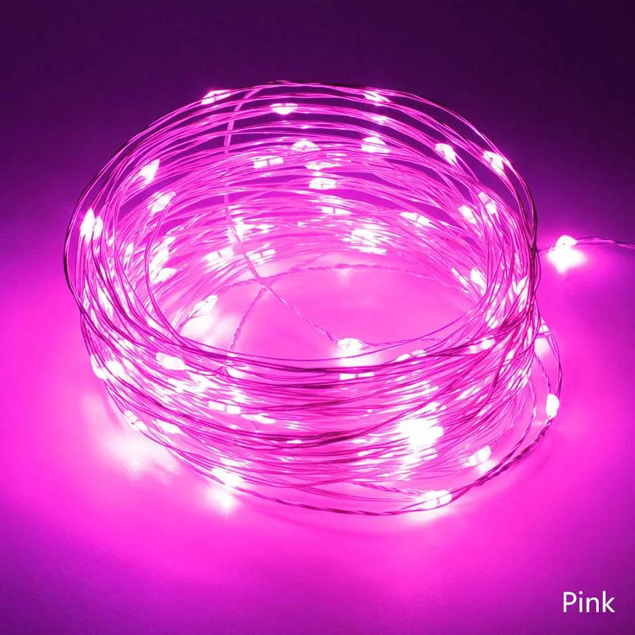 led fairy lights 10M 20M Silver Copper Wire USB String Light outdoor Christmas Tree Wedding Party Decoration Multicolor garland