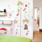 Милый креативный воздушный шар, животное, ребенок, измерение высоты, настенный стикер, детская спальня, гардероб, лиса, кролик, диаграмма роста, линейка для дома