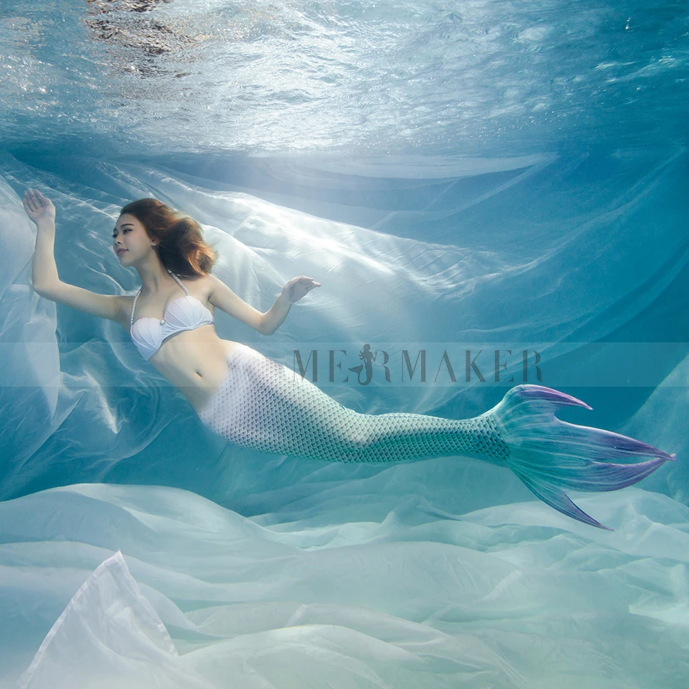 

Swimming Mermaid Tail Costume With Monofin Adult Women Swimmable 2 Piece Cosplay Costume Mermaid Tail For Adult Girls Swimming