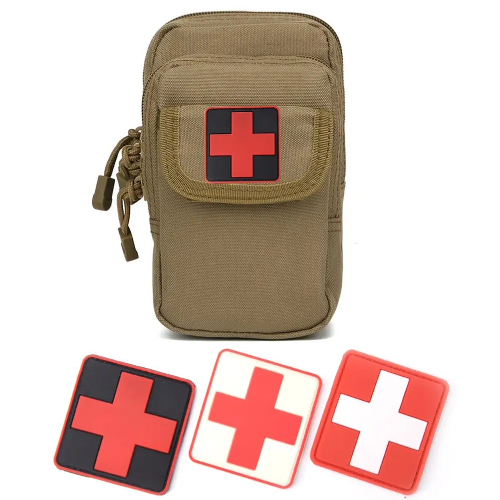 1PC 3D PVC Rubber Red Cross Flag Of Switzerland Swiss Cross Patch Medic Paramedic Tactical Army Badge