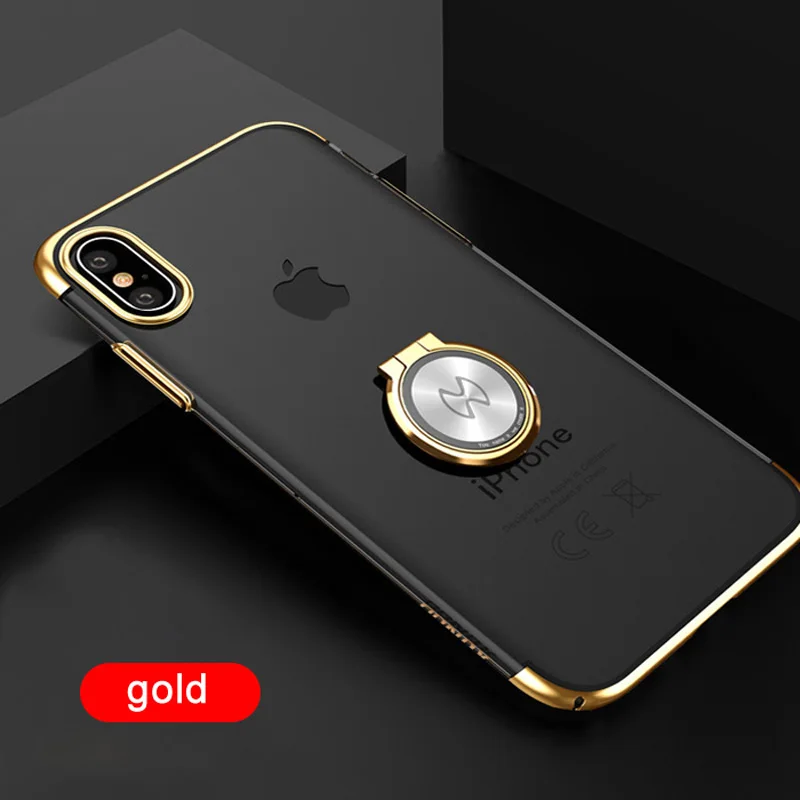 Для iPhone X 7/8 7/8Plus чехол для телефона Xundd Прозрачный жесткий чехол из поликарбоната с изображением защитный чехол-накладка на заднюю панель для iPhone 6 6s чехол Funda с защитой от повреждений и кольцом держателем