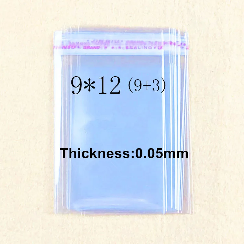 

2000 x Commodity Jewelry Package 9x12cm Opp Bag Self Adhesive Clear Plastic Bag Poly Wrapping Bags 3.5"x4.7" Thickness 0.05mm