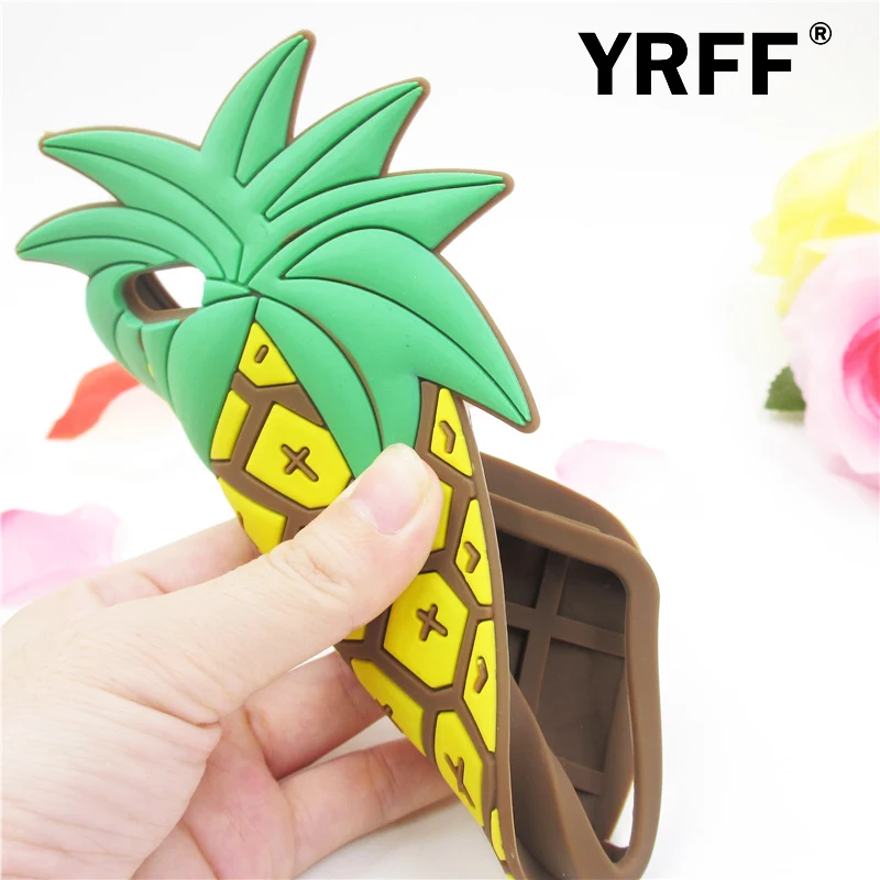 Чехлы для телефона с объемным мультяшным фруктом iphone 5 6 6S 7 Plus силиконовый чехол