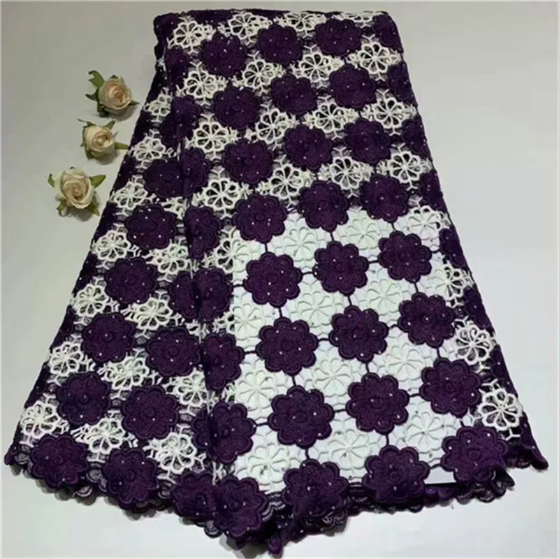 Black &amp Red Color African Lace Fabrics 5 Yard Guipure Fabric 2019 High Quality Cord For Wedding Dresses | Дом и сад