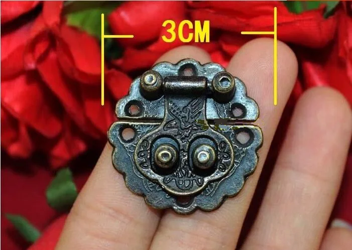 

20pcs/lot 3CM antique bird box buckle / zinc alloy buckle / decorative wooden gift box padlock
