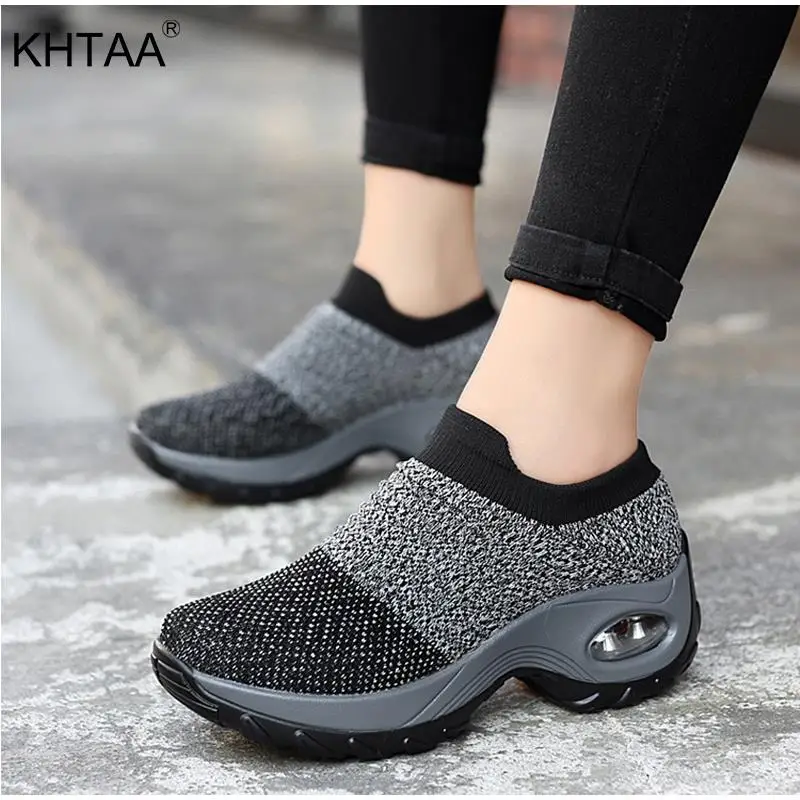 Женские повседневные туфли носки KHTAA на вулканизированной подошве весенние