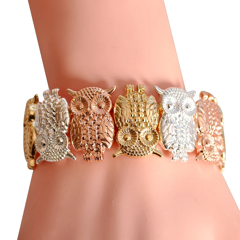 The new popular gorgeous women jewelry wholesale girls birthday party restore ancient ways the owl bracelet gift shipping agent | Гибкие и