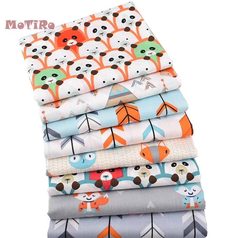 MoTiRo полуметровая ткань набивная саржевая хлопковая мультяшный рисунок Панда и