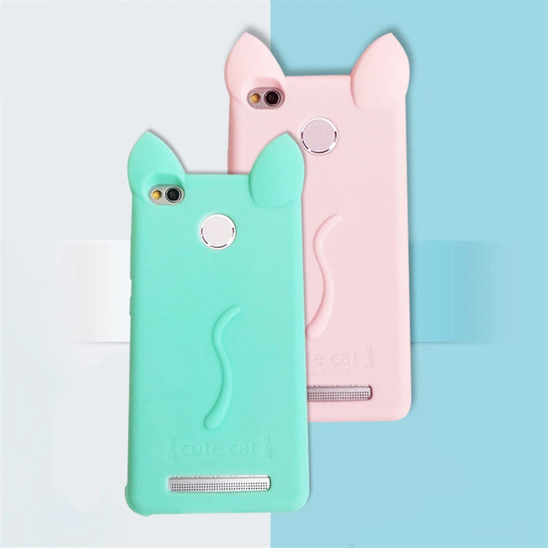 For Xiaomi Redmi 3S Case Cute Color Cat Ears Soft Silicone GEL Phone 3 Pro Prime Coque Funda |