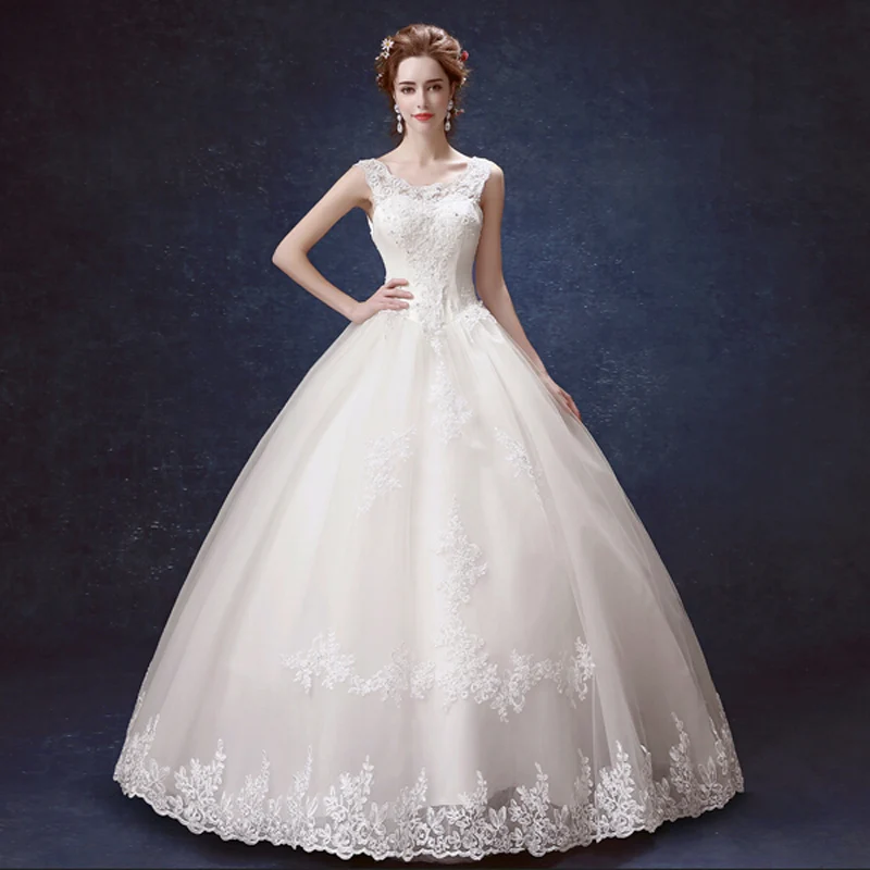 

New Arrival Wedding Dresses with Bow Appliques Elegant White/Ivory Ball Gown Romantic Princess Formal Dress Bridal Gown