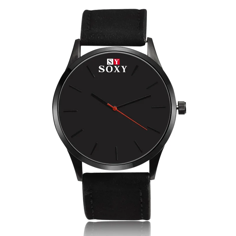 

2019 New Mens Watch SOXY Pu Leather Quartz Watches Relogio Masculino Casual Sports Watches Men Luxury Wristwatch Hombre Saati