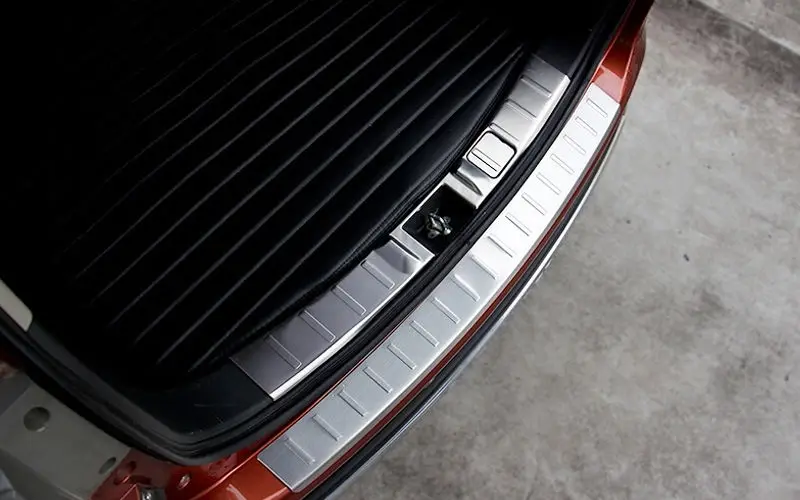 BBQ@FUKA Новый автомобильный стайлинг внешнего и внутреннего защитного щитка заднего бампера, наклейка подходит для Mitsubishi Outlander 2013 2014 гг.