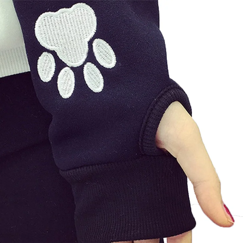 

New College Wind Women Hoodies Fashion Cartoon Panda Sweatshirts Casual Printed Mixed Color Harajuku Tracksuits Female Sudaderas
