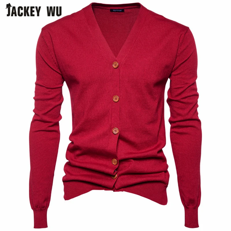 Бренд JACKEYWU мужской свитер 2019 корейский модный плотый вязаный кардиган длинный