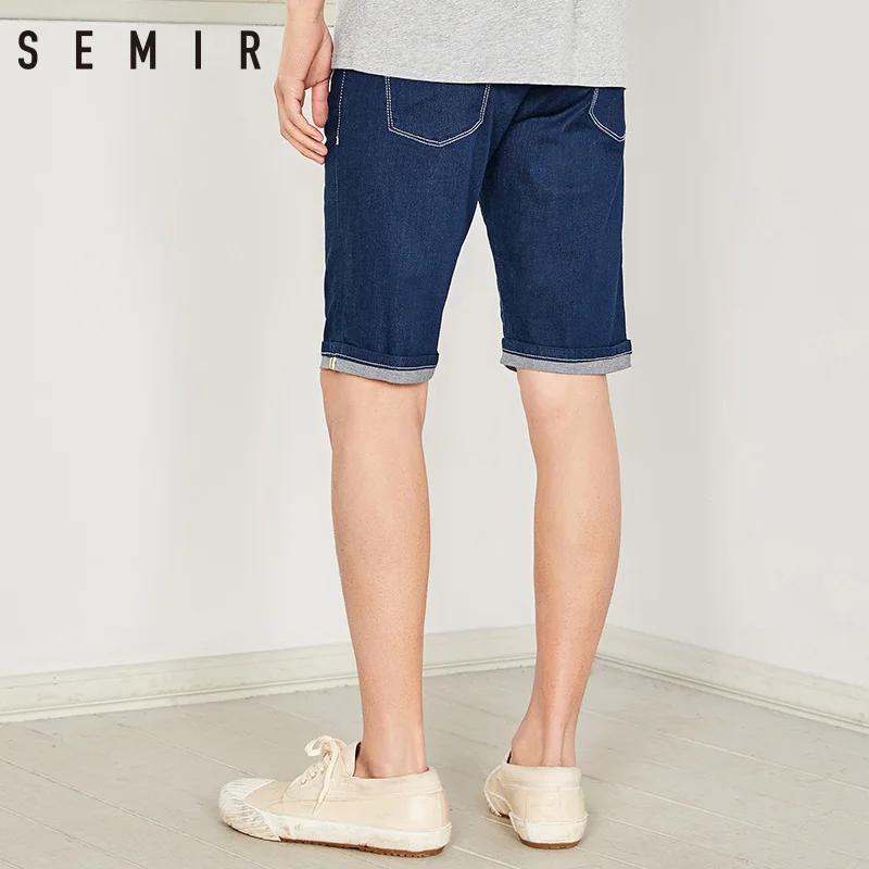 SEMIR мужские джинсовые шорты человек новый лето 2018 Досуг мотобрюки прямые пять
