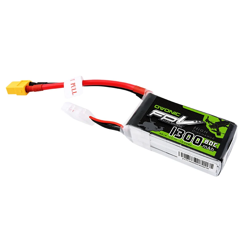 OVONIC 1300 мАч 80C Max 160C Lipo 3S 11 1 В батарея с вилкой XT60 для 240 FPV рамы радиоуправляемого