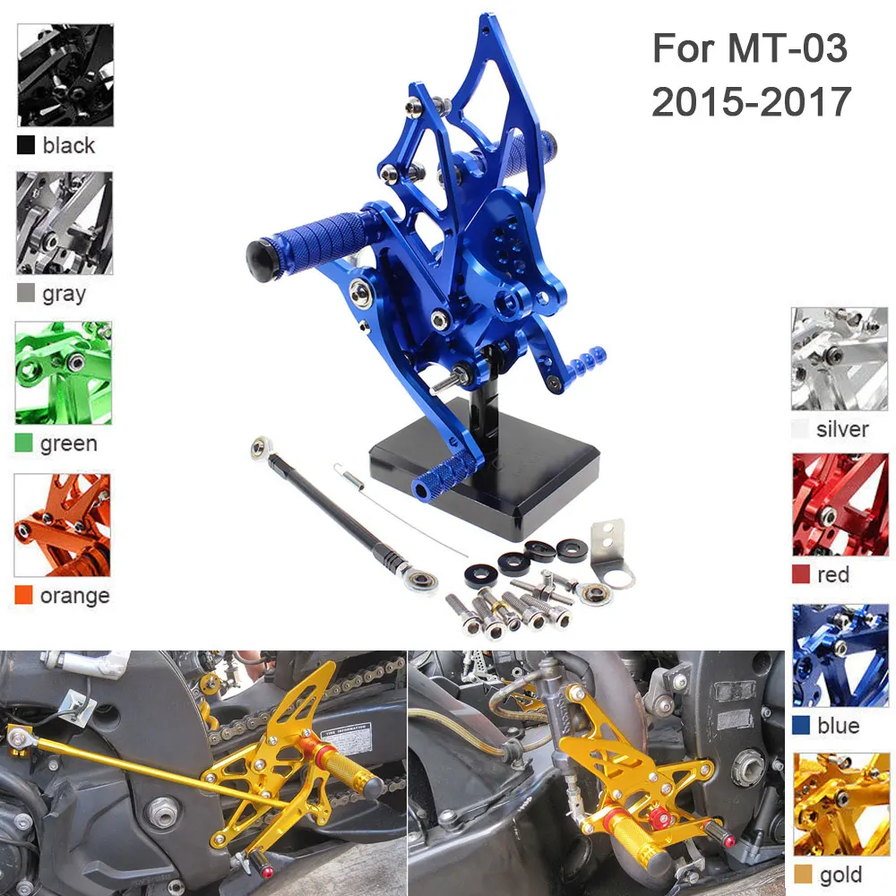 

CNC Алюминиевые Регулируемые задние ножки для Yamaha MT-03 MT 03 2015 2016 2017