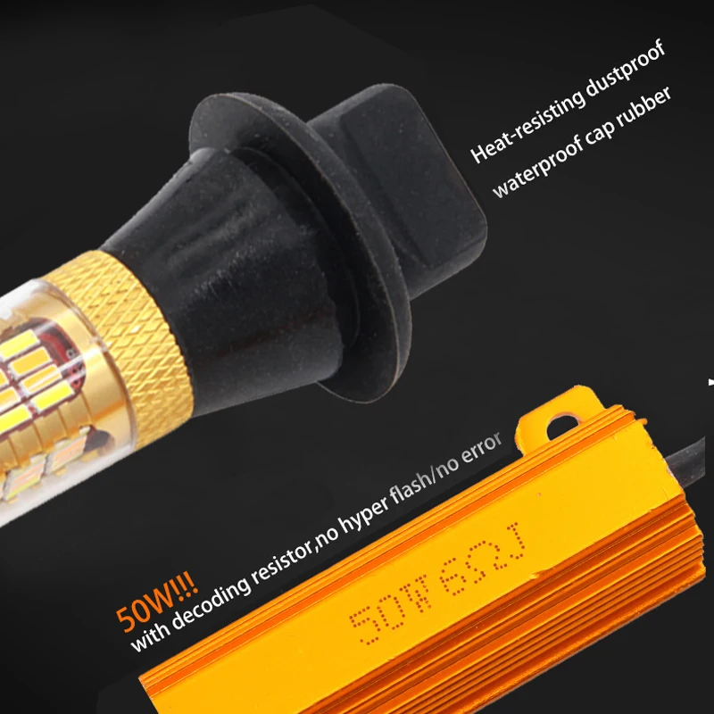 Автомобильный T20 7440 1156 BA15S BAU15S 3014 54SMD авто лампа для поворотного сигнала