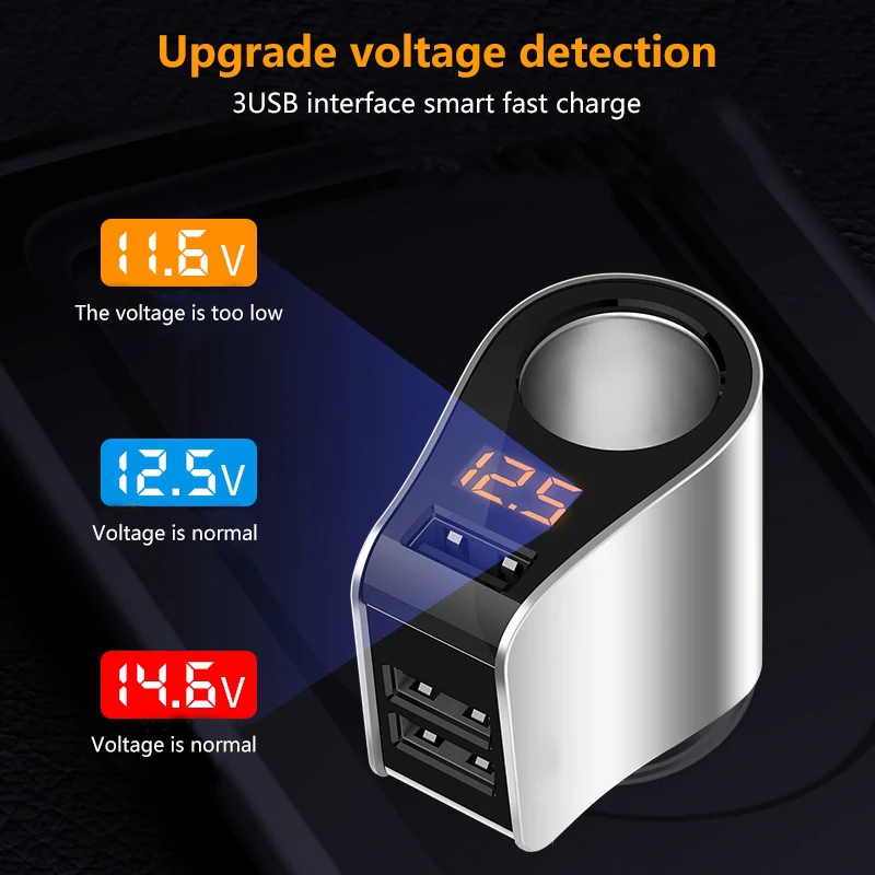 5V 3.1A 3 USB Автомобильное зарядное устройство порты прикуриватель разветвитель универсальный планшет мобильный телефон зарядное устройство для xiaomi samsung iphone 6