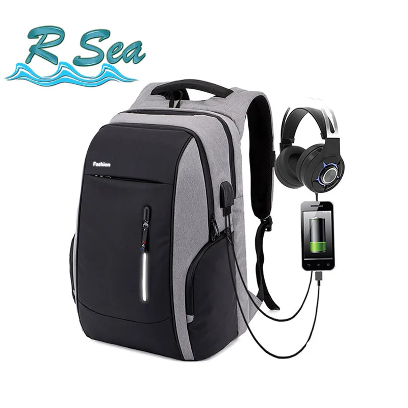 Рюкзак для быстрой зарядки модный Противоугонный ноутбук четыре цвета Оксфорд