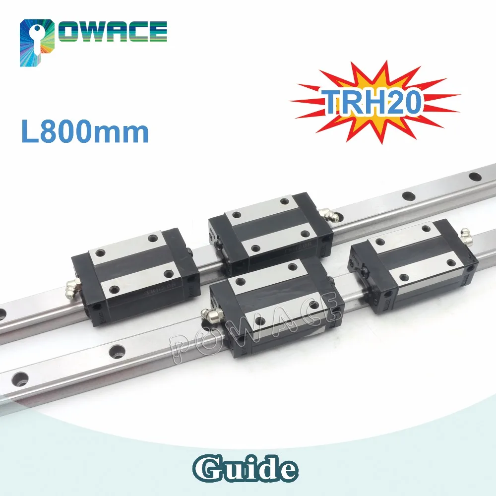 

TRH20 Square Linear guide Rail 800mm for CNC Router Milling Machine +TRH20B Square block