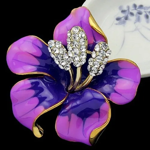 Женская Брошь с кристаллами брошь золотого цвета кристаллами|elegant brooch|brooch goldgold