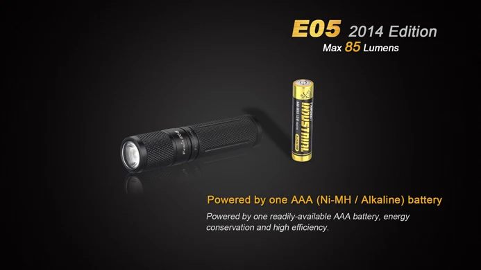 Бесплатная доставка Fenix E05 2014 Edition Cree XP E2 светодиодный Flshlight 3 режима 85 люмен 1 * AAA