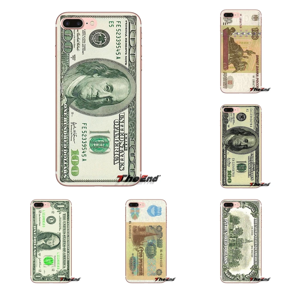 For iPod Touch Apple iPhone 4 4S 5 5S SE 5C 6 6S 7 8 X XR XS Plus MAX Soft TPU Phone Cover Big Money 100 Dollars Bill Cash |