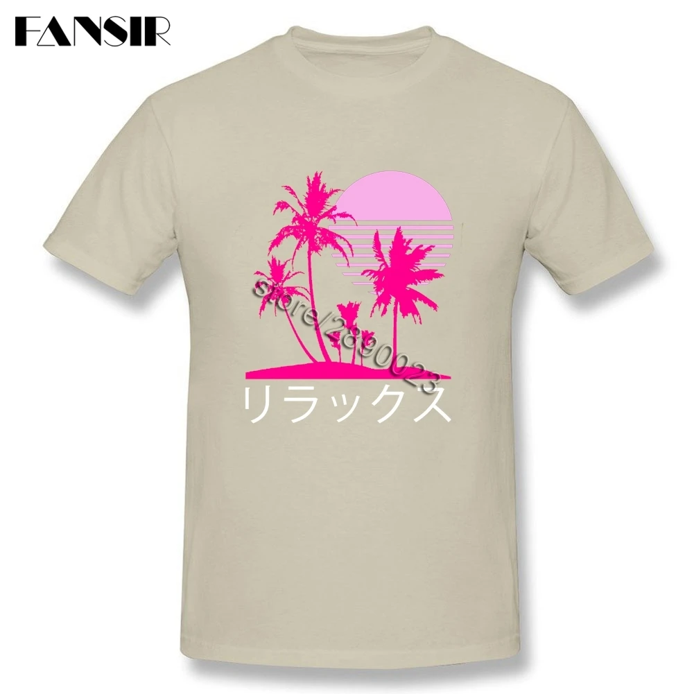 Классический Для Мужчин's футболки эстетика Vaporwave Изделие из хлопка с короткими