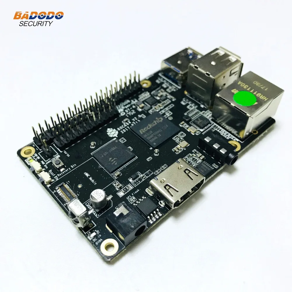 Макетная плата ROCK64 PINE A64 android Linux четырехъядерный + 4 Гб LPDDR3 eMMC socket слот карты Micro SD