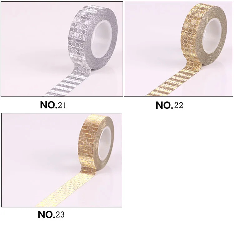 1 рулон цветная Блестящая Бумага васи лента японская декоративная металлическая