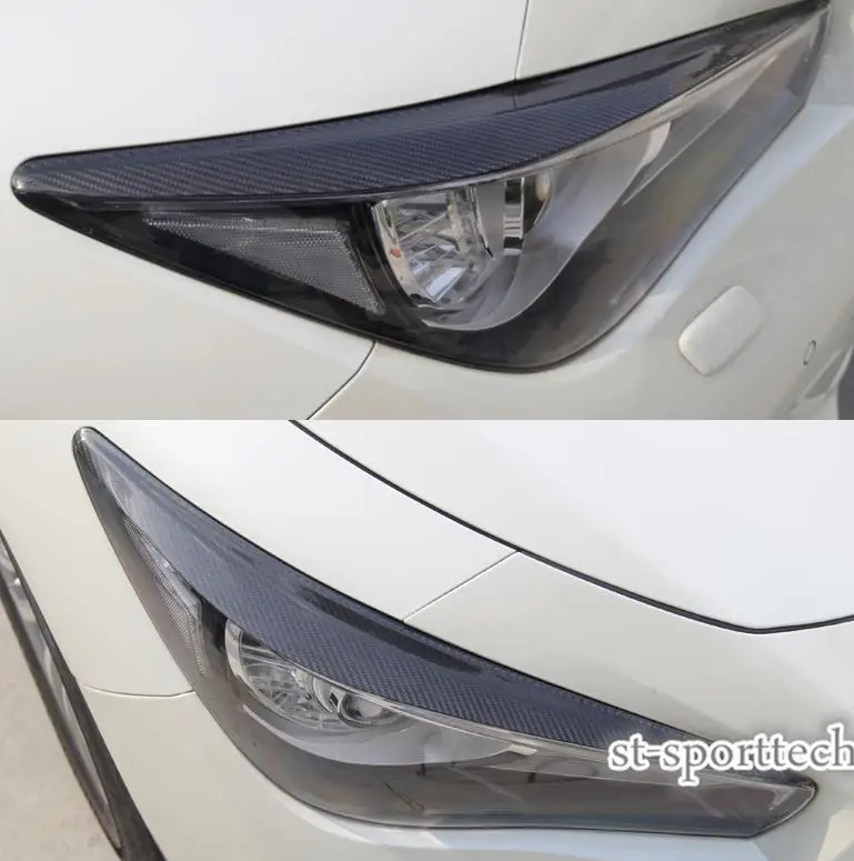 

Для INFINITI 2014-2018 Q50 S ABS углеволоконные фары свет брови декоративные 2X