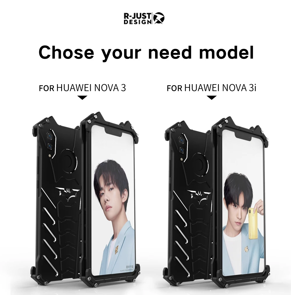 Металлический корпус для huawei Nova 3 алюминиевый защитный чехол для huawei Nova 3i Бэтмен противоударный чехол для телефона