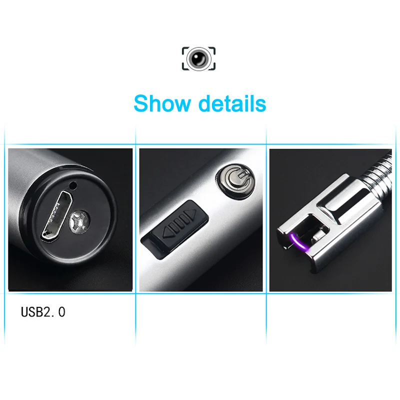 1 шт. электрическая зажигалка с подключением к USB вращение на 360 градусов
