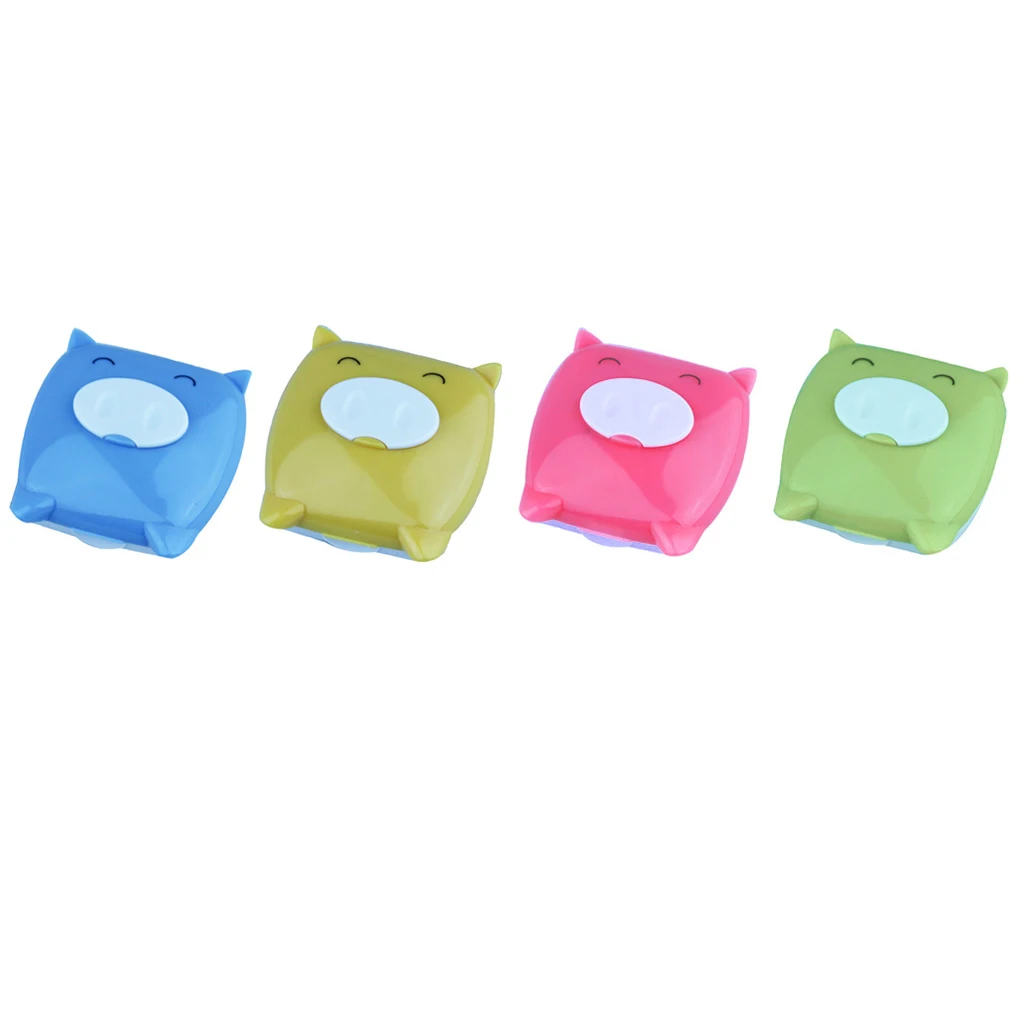 Милый поросенок мультфильм чехол для контактных линз коробка хранения