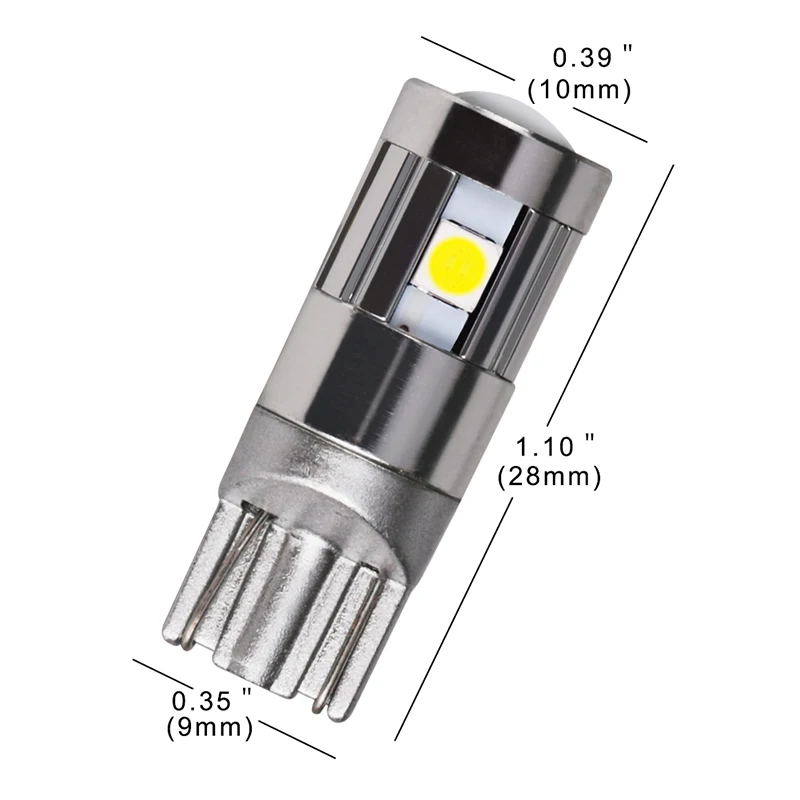 4 шт. Автомобильные светодиодные лампы T10 W5W 194 SMD3030 12 В|interior light|interior led lampsinterior car lights