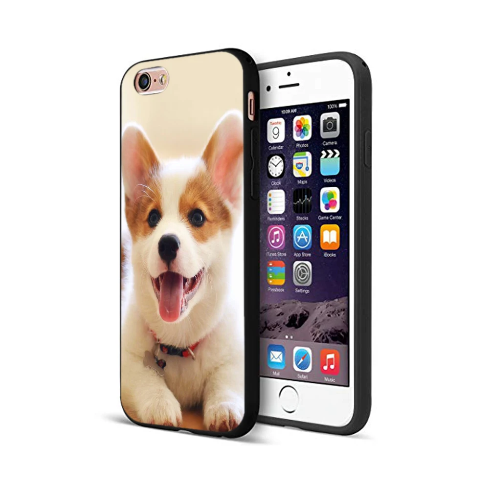 Черный чехол из ТПУ для iphone 5 5s se 6 6s 7 8 plus x 10 силиконовый XR XS 11 pro MAX с корги собакой