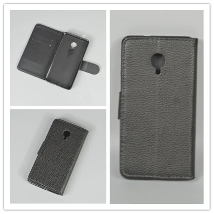 Для Alcatel One Touch Pop Up OT6044 6044 6044D кожаный чехол с текстурой личи флип кейс 2 отделениями